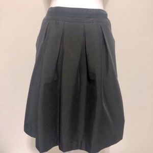 White House Black Market Black Pleated Skirt